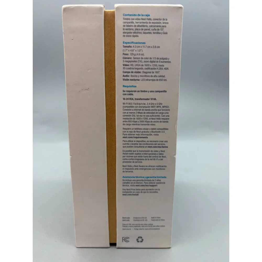 Google Nest Hello Smart WIRED Video Doorbell (NC5100US)